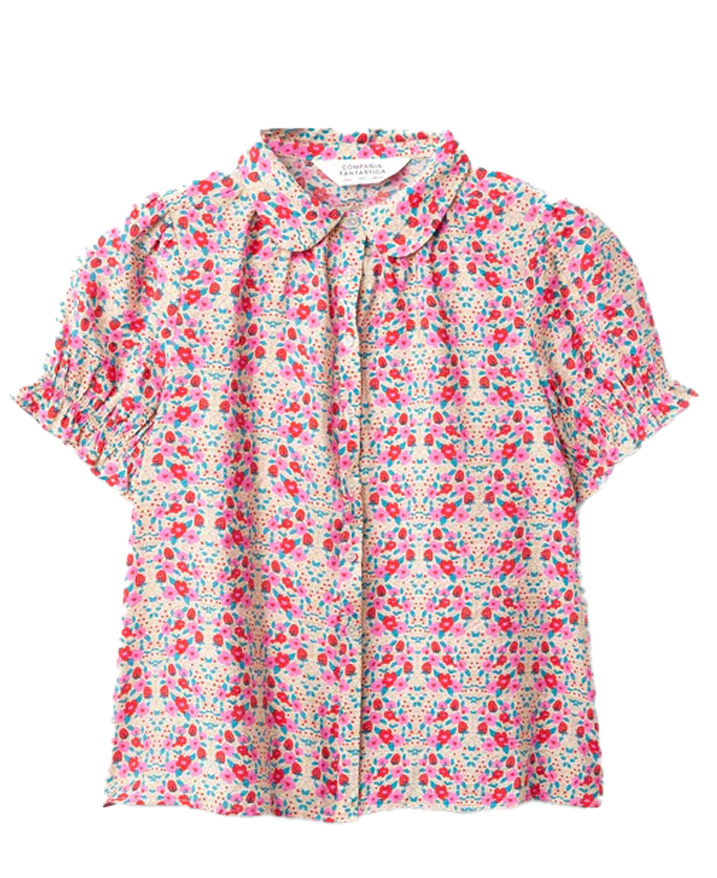 Sugar Print Short Sleeve Shirt - Flowers