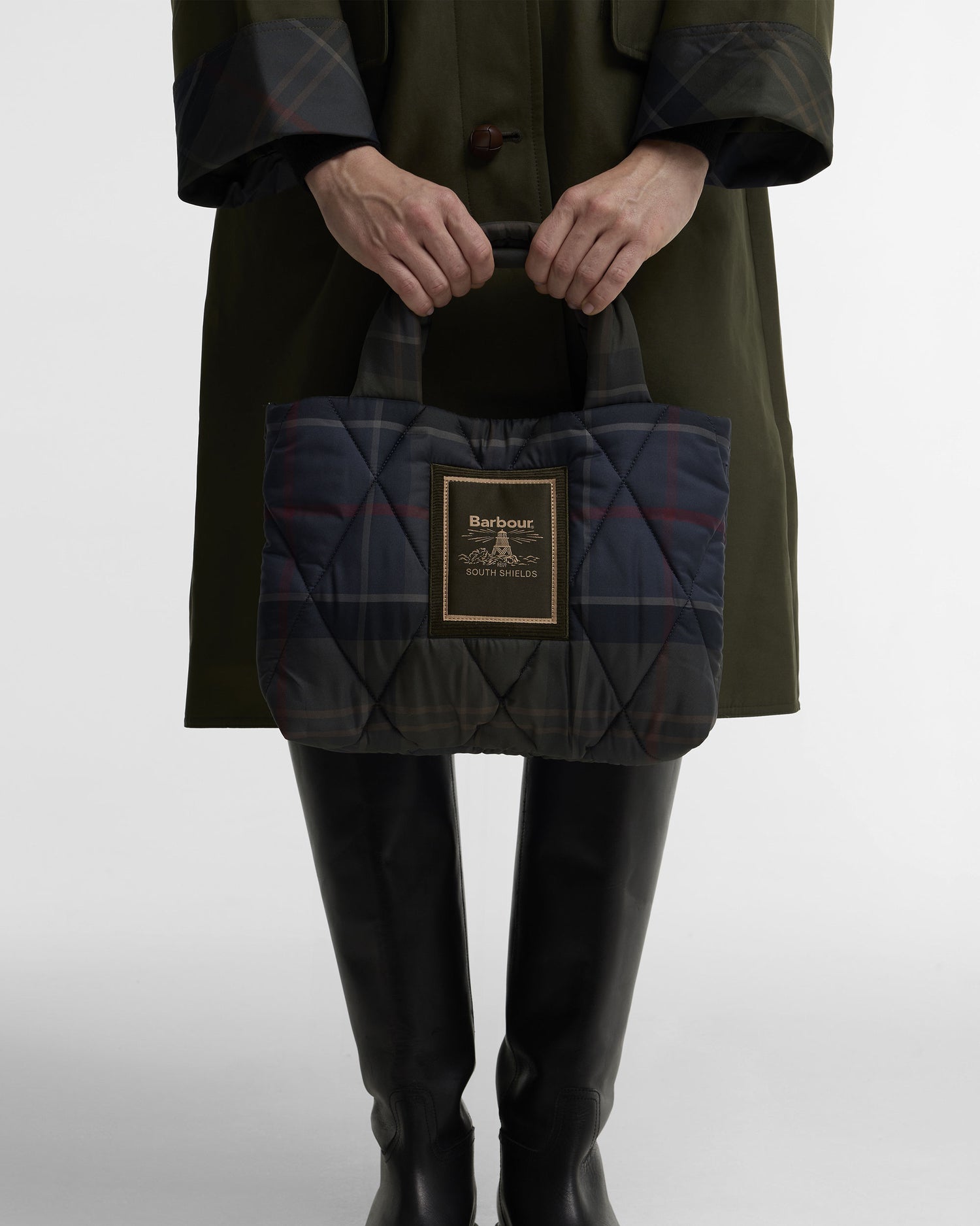 Tartan Arlene Mini Quilted Tote Bag - Shadow Classic Tartan