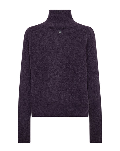 Thora Knit Zip Cardigan - Sweet Grape