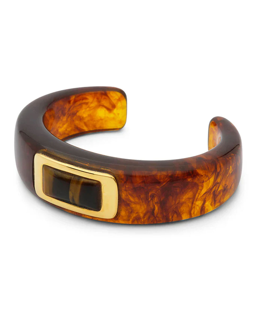 Tortoise Shell Resin Bracelet - Tiger Eye