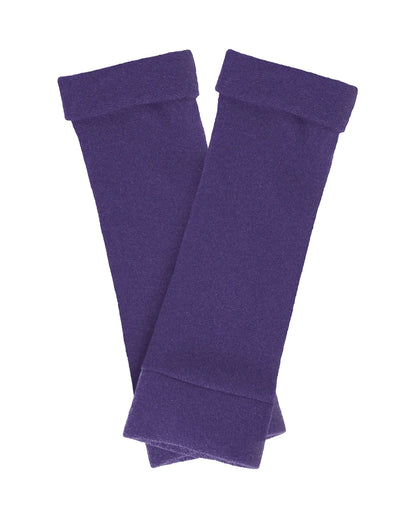 Cashmere Fingerless Gloves - Purple