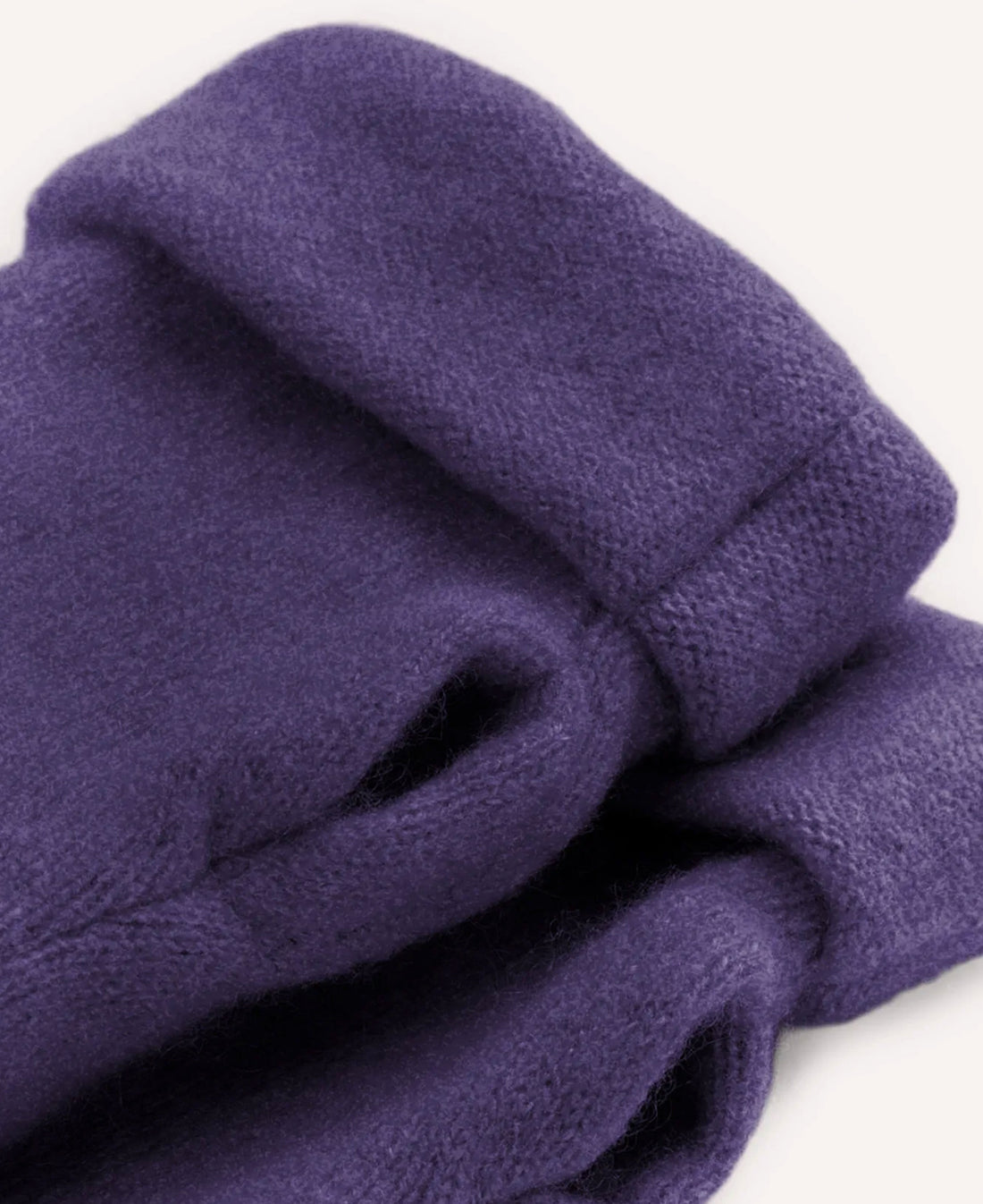 Cashmere Fingerless Gloves - Purple