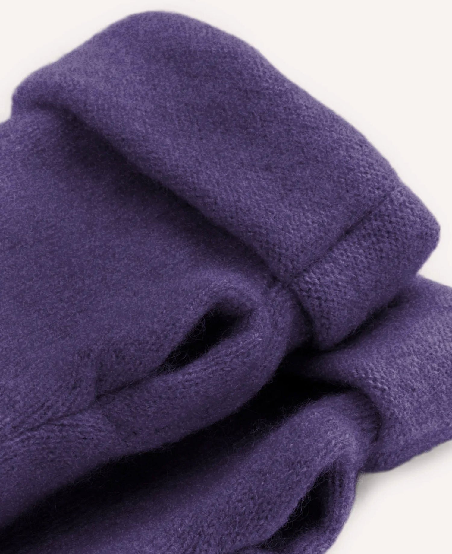 Cashmere Fingerless Gloves - Purple