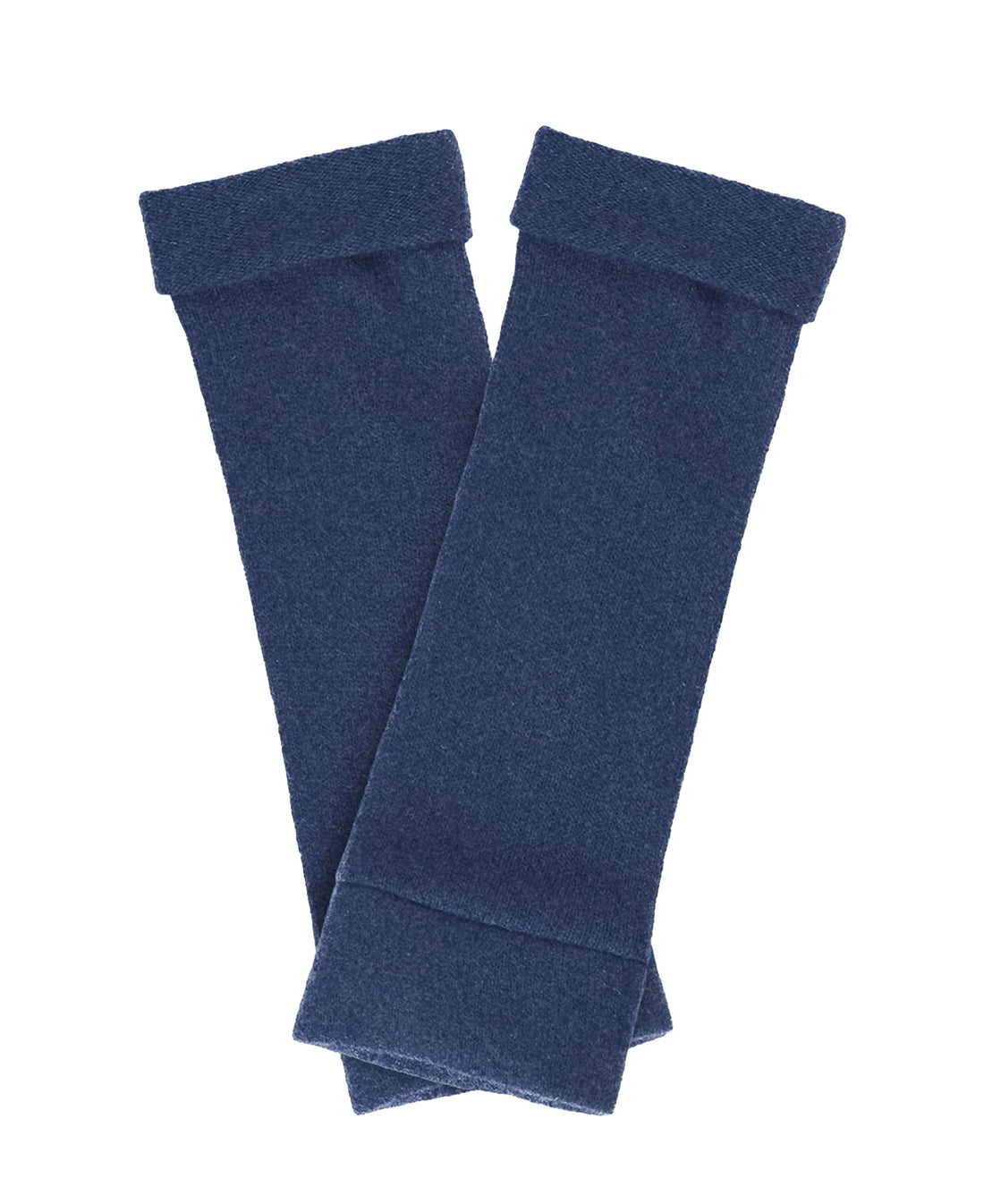 Cashmere Fingerless Gloves - Denim