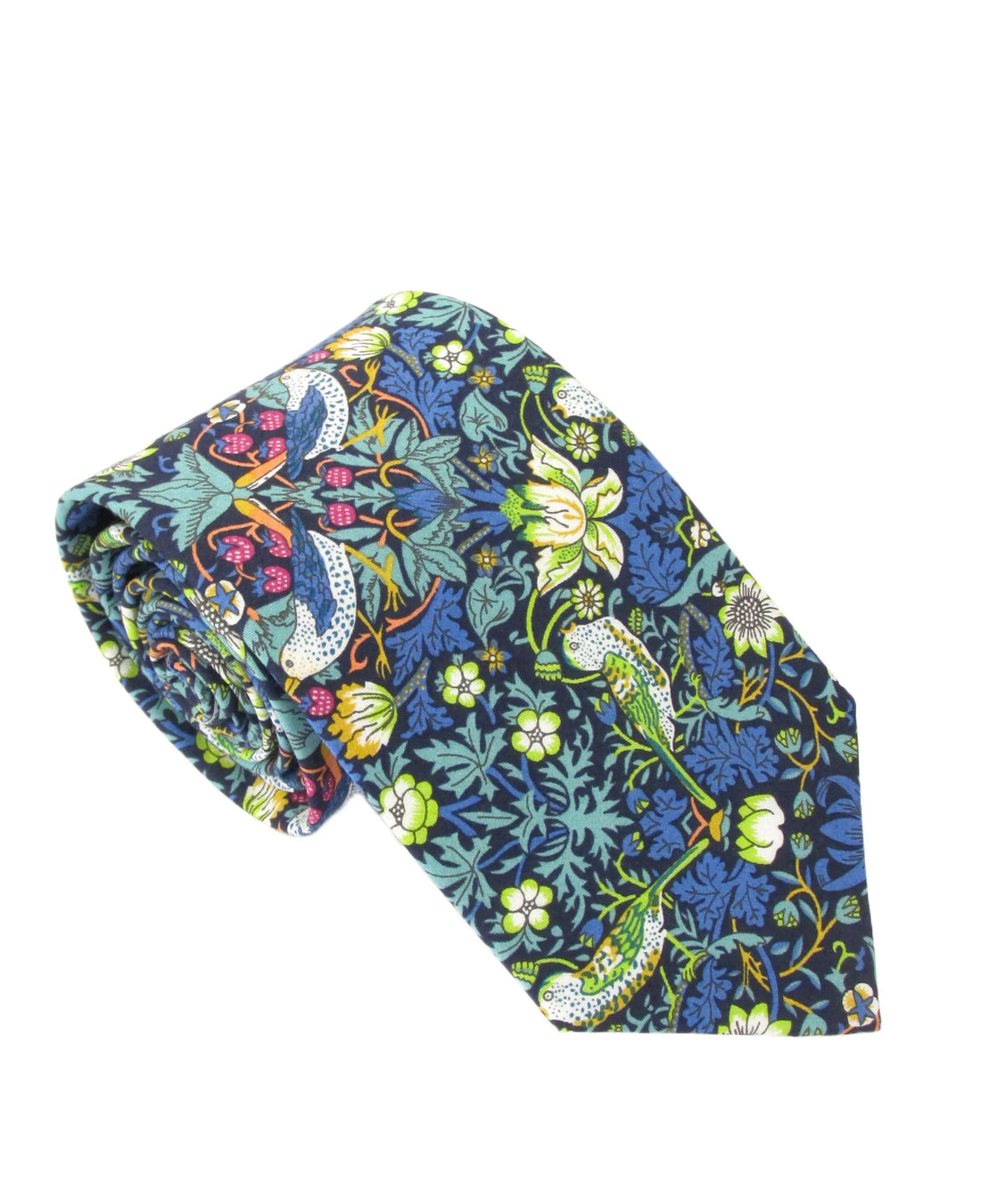 Liberty Cotton Tie - Strawberry Thief Teal