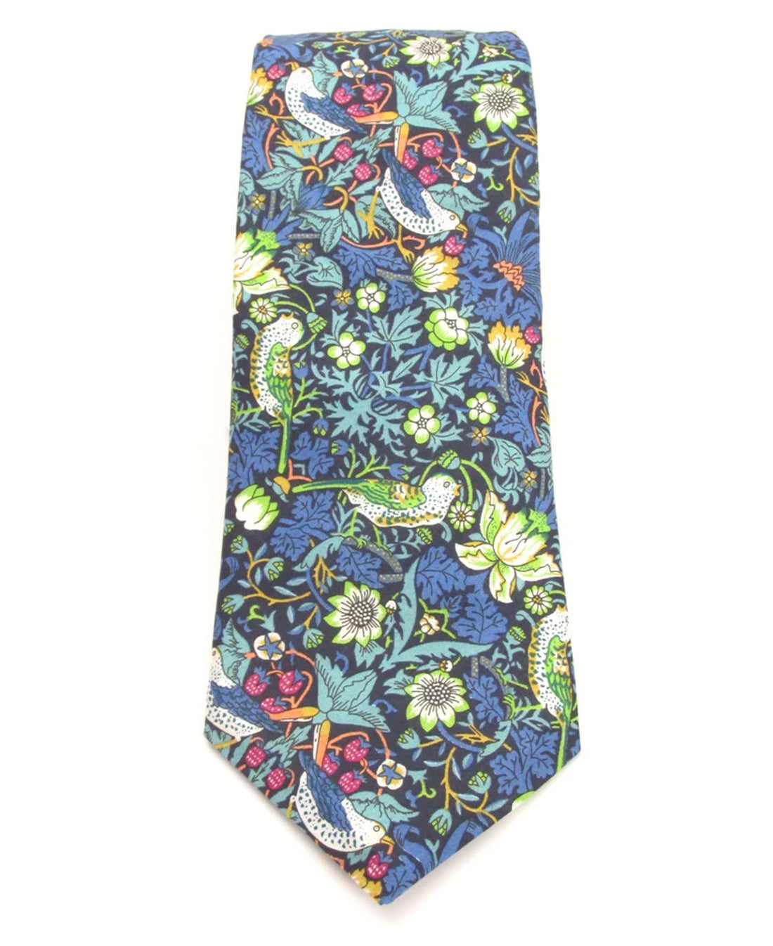 Liberty Cotton Tie - Strawberry Thief Teal