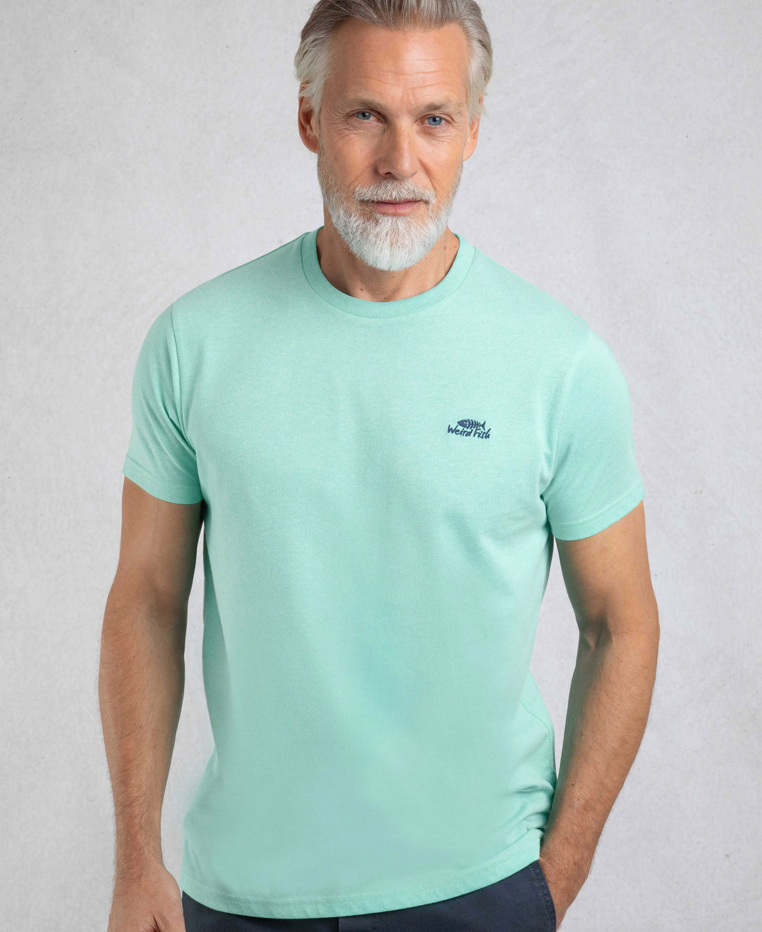 Fished Organic Branded Tee - Aquamarine