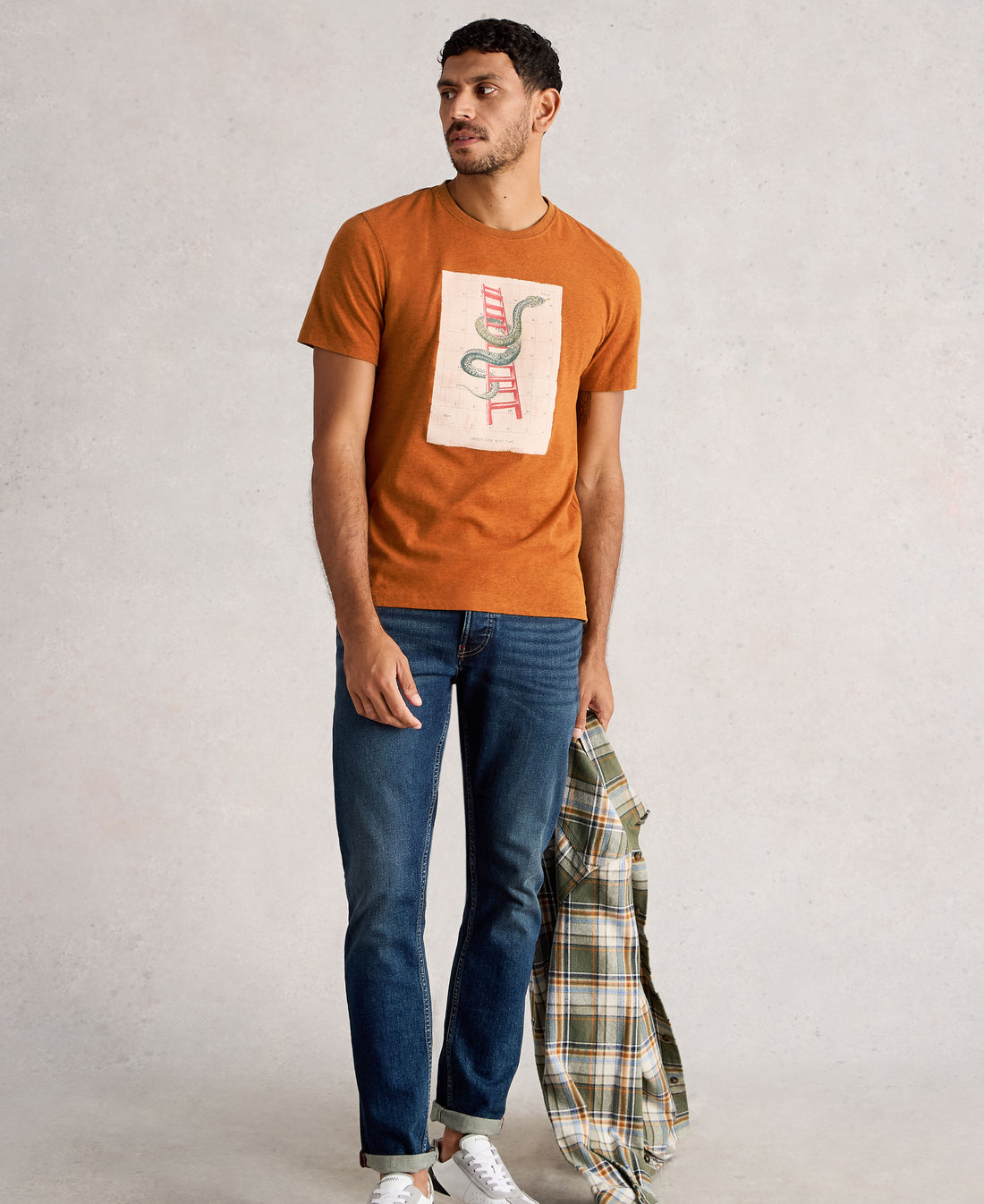 Abersoch Graphic Boardgame Tee - Orange Print
