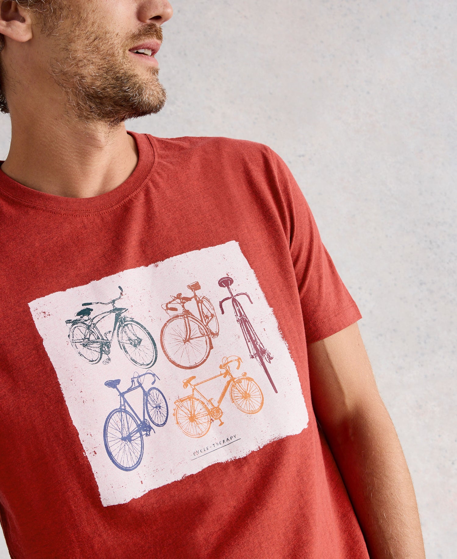 Abersoch Graphic Multi Bike Tee - Red Print