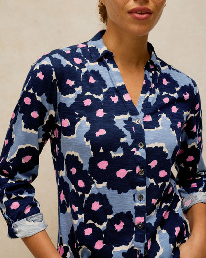 Annie Jersey Shirt - Blue Print