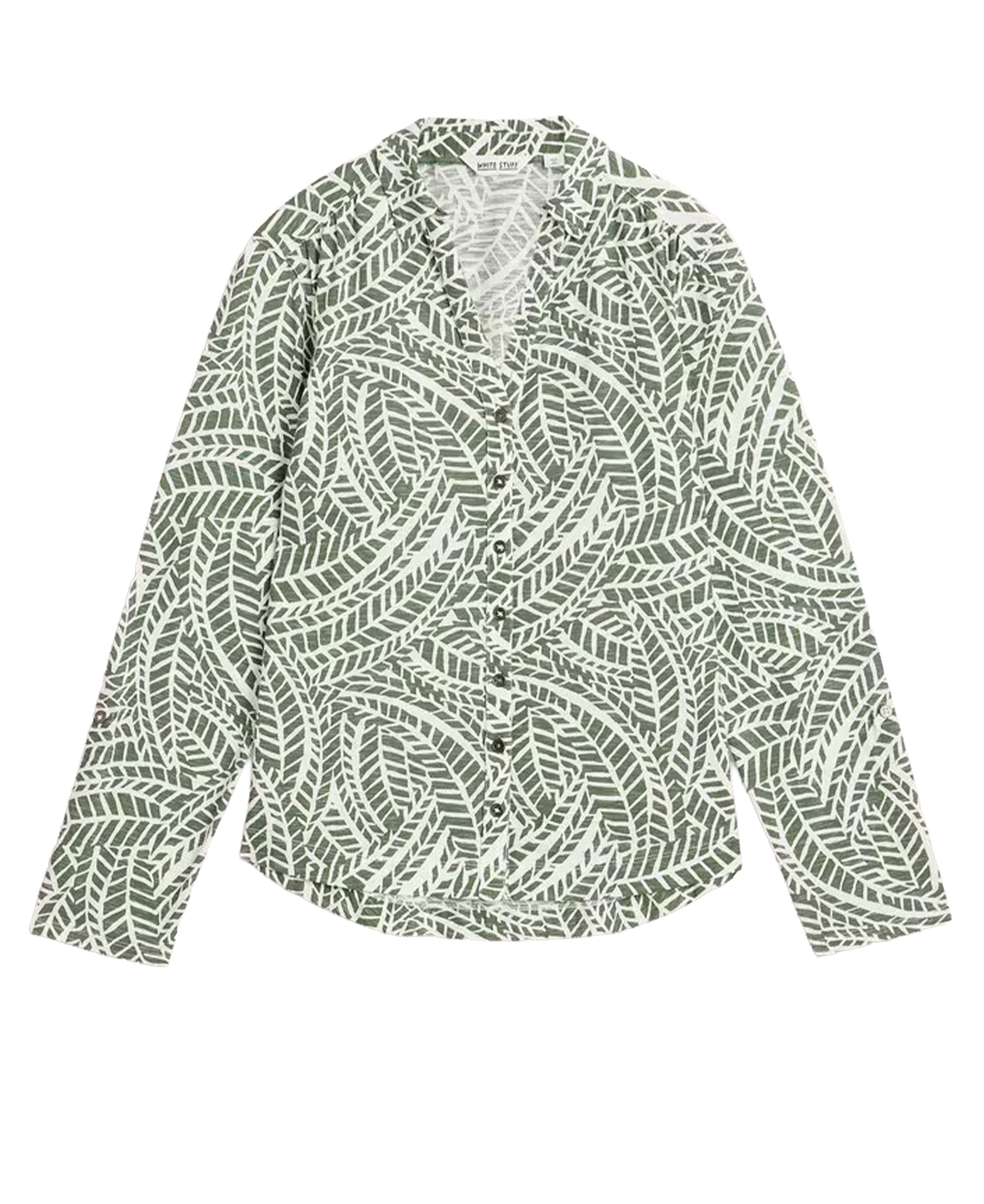 Annie Jersey Shirt - Green Print