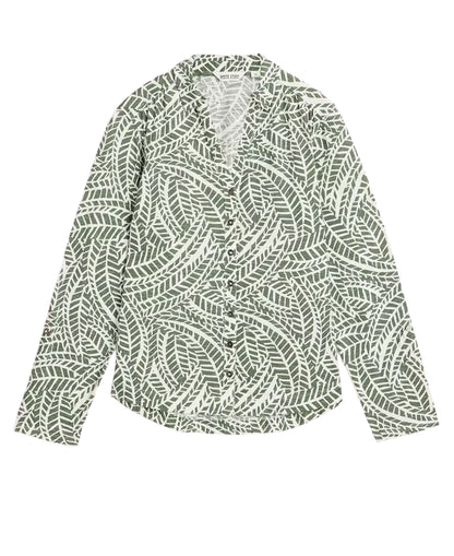 Annie Jersey Shirt - Green Print
