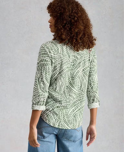 Annie Jersey Shirt - Green Print