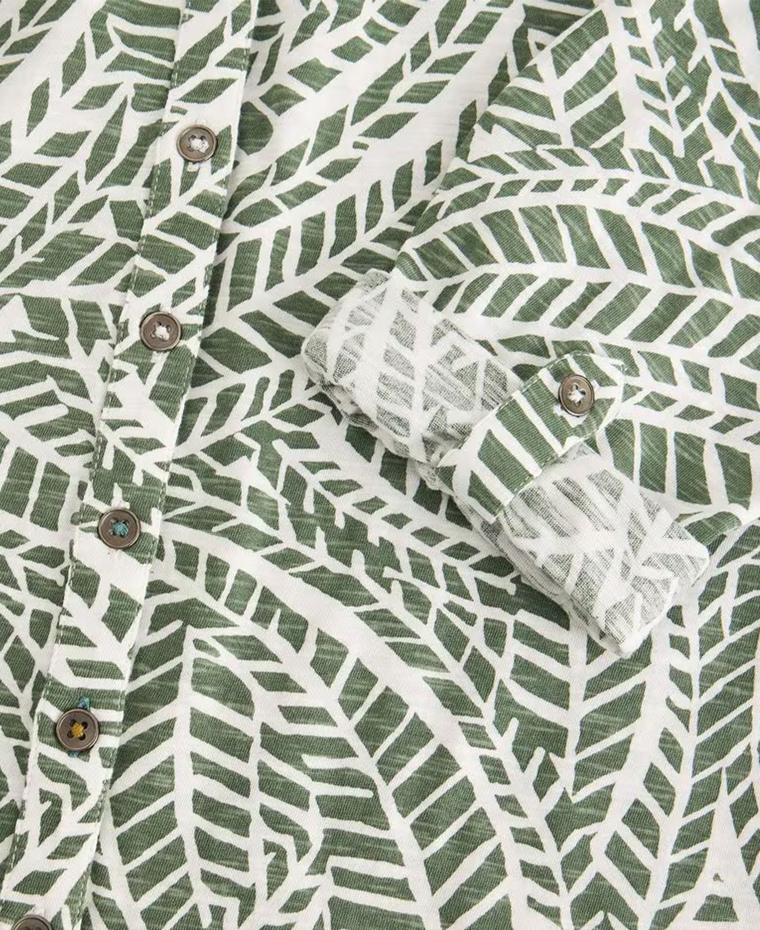 Annie Jersey Shirt - Green Print