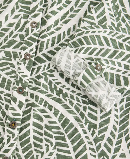 Annie Jersey Shirt - Green Print