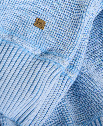 Attadale Funnel Neck Jumper - Light Blue