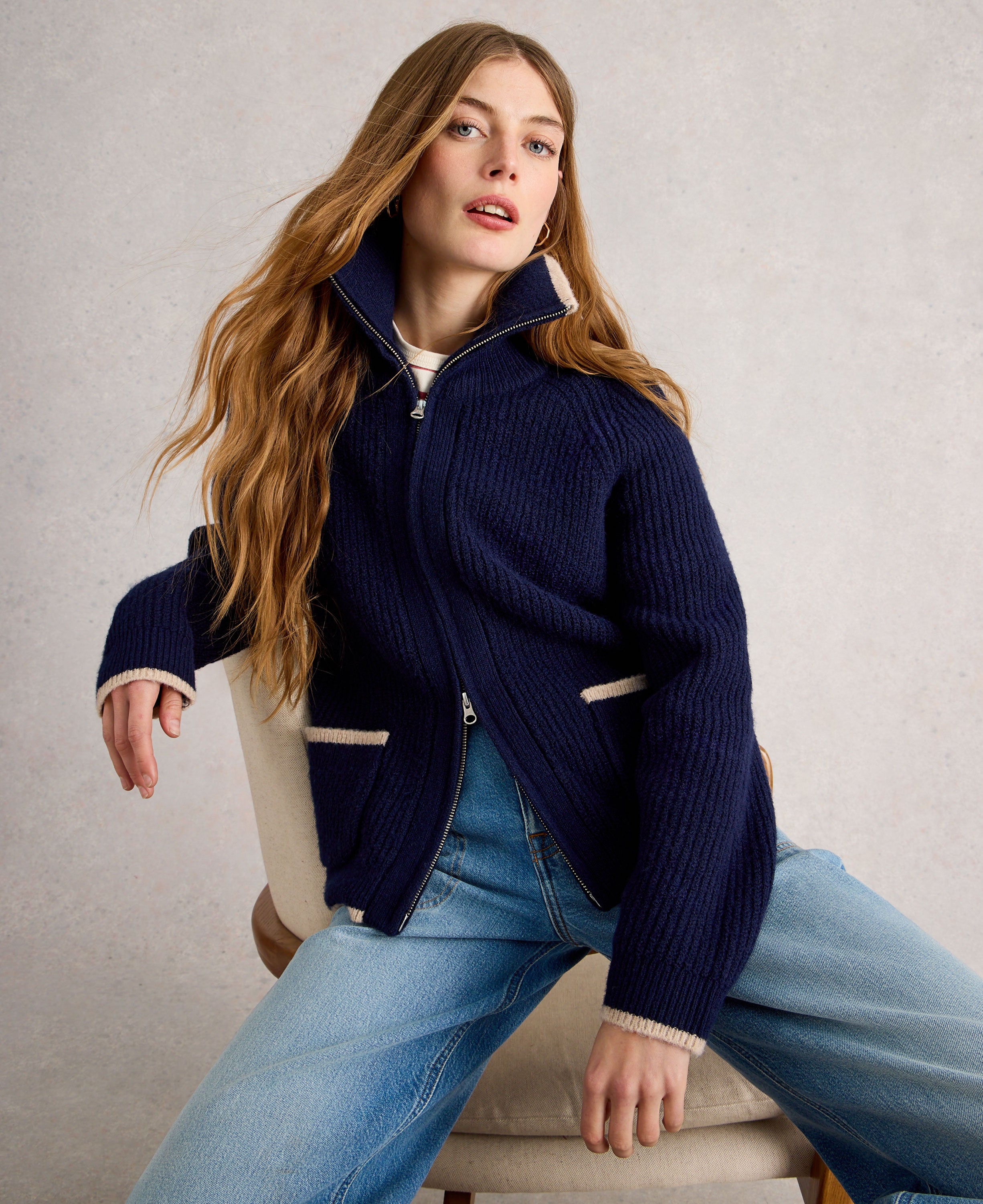 Betty Bomber Jacket - French Navy