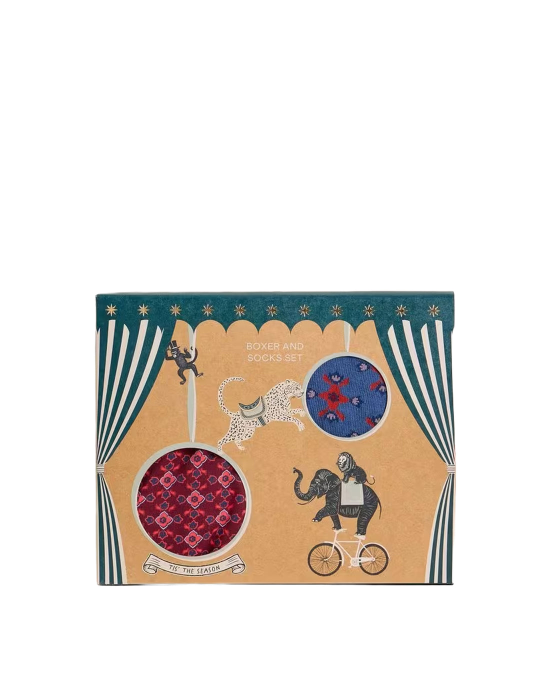 Boxers &amp; Sock Gift Set - Dark Red