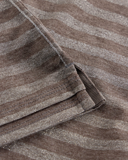 Clara Stripe Sparkle Top - Grey Multi