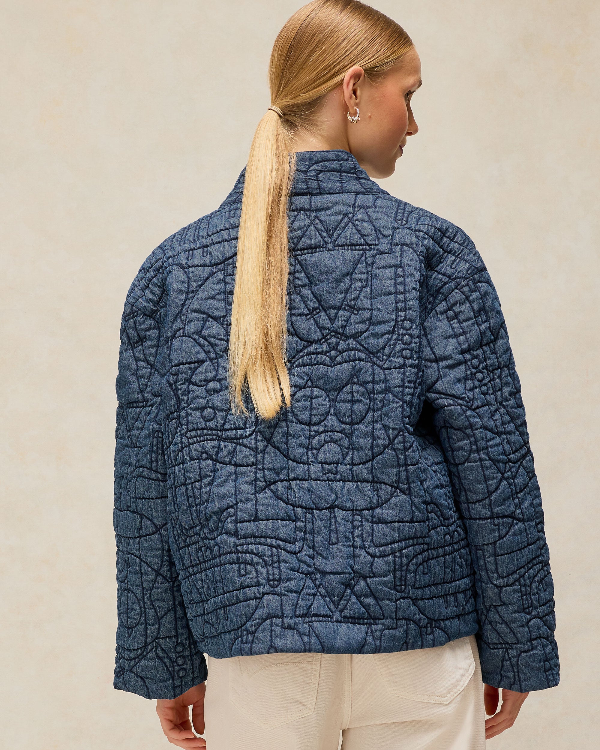 Elodie Reversible Jacket - Blue Multi