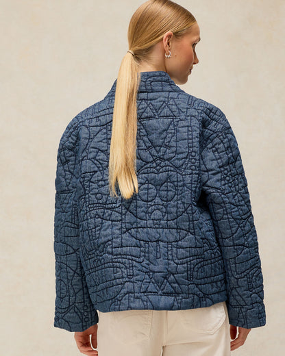 Elodie Reversible Jacket - Blue Multi