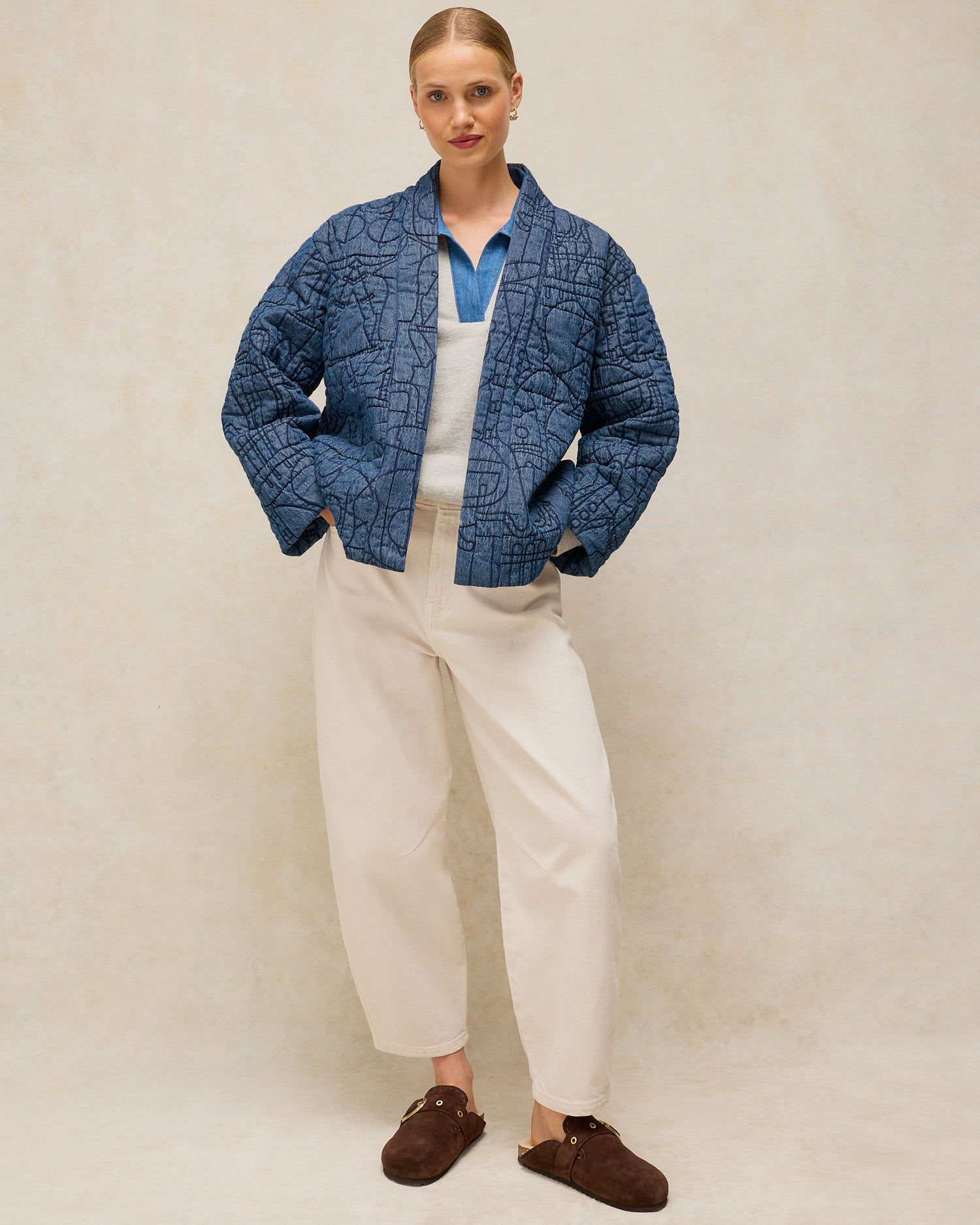 Elodie Reversible Jacket - Blue Multi