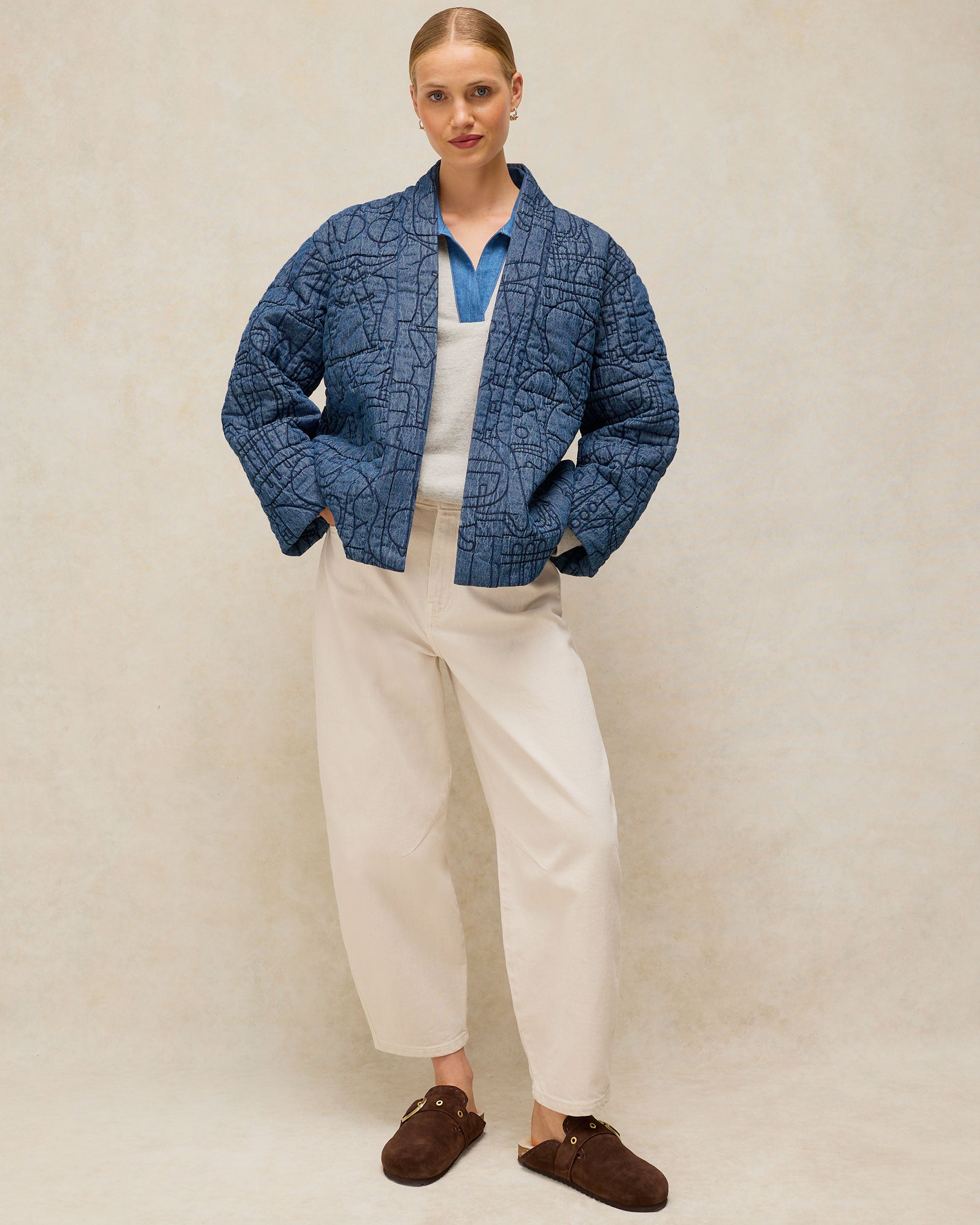 Elodie Reversible Jacket - Blue Multi