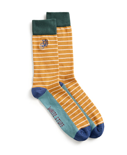 Embroidered Ankle Sock - Chartreuse Multi