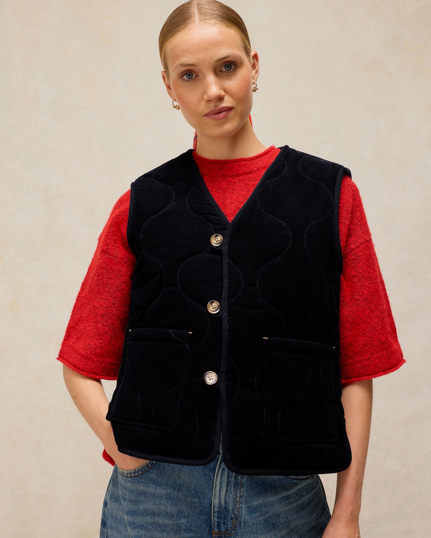 Emery Reversible Gilet - Dark Navy