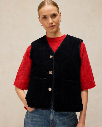 Emery Reversible Gilet - Dark Navy
