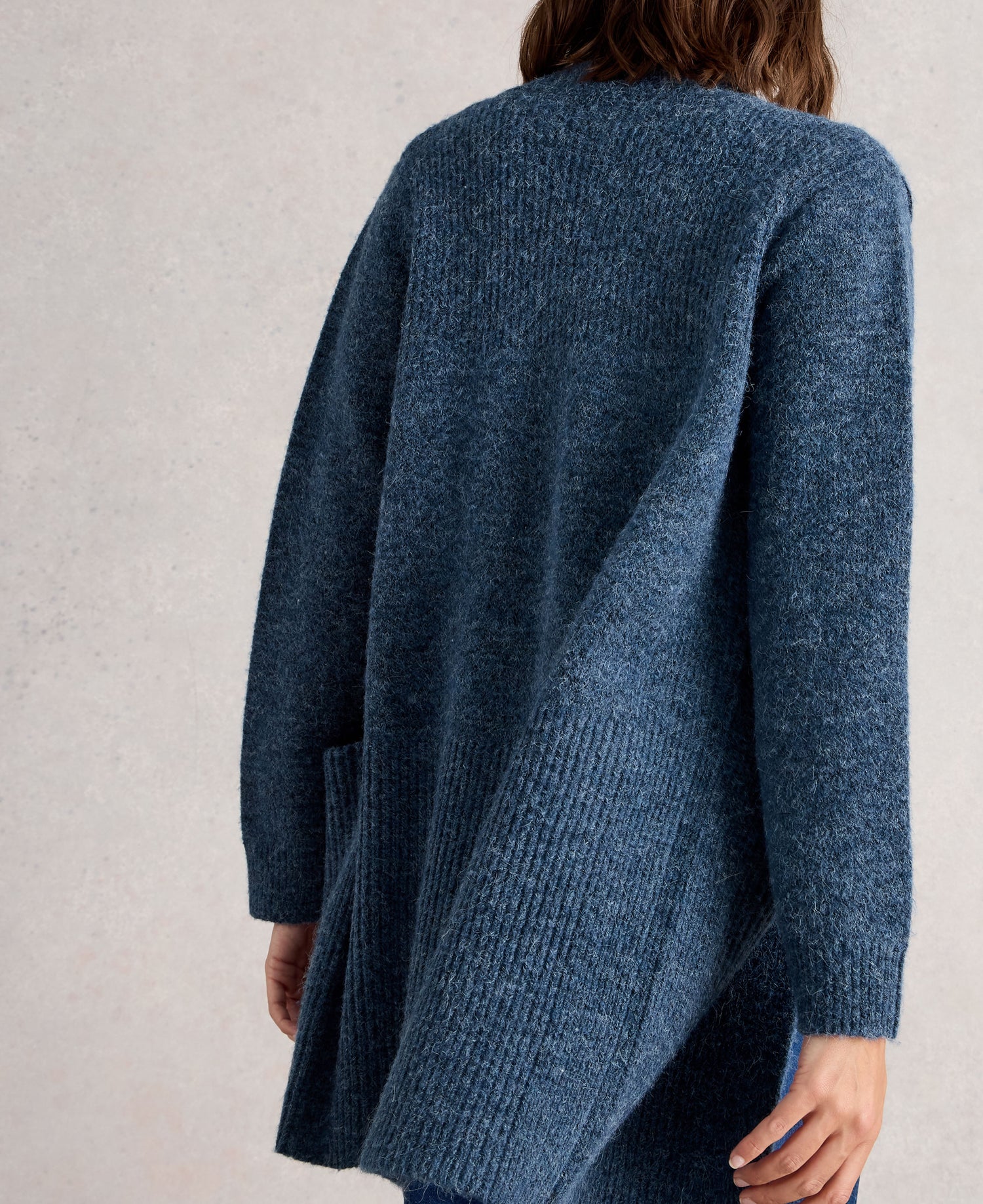 Erin Long Line Cardi - Dark Blue