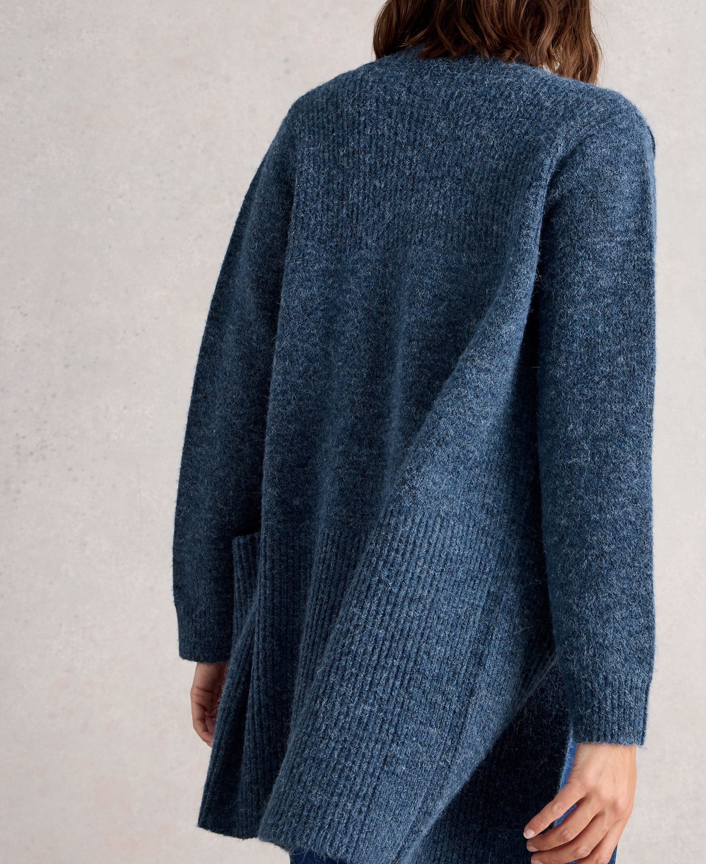 Erin Long Line Cardi - Dark Blue