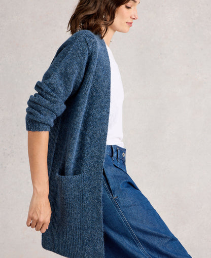 Erin Long Line Cardi - Dark Blue