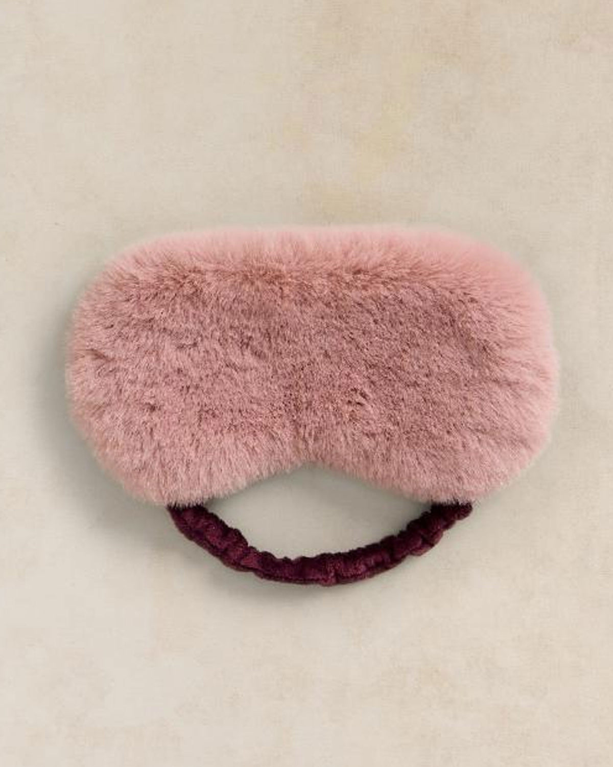 Faux Fur Eye Mask - Light Pink