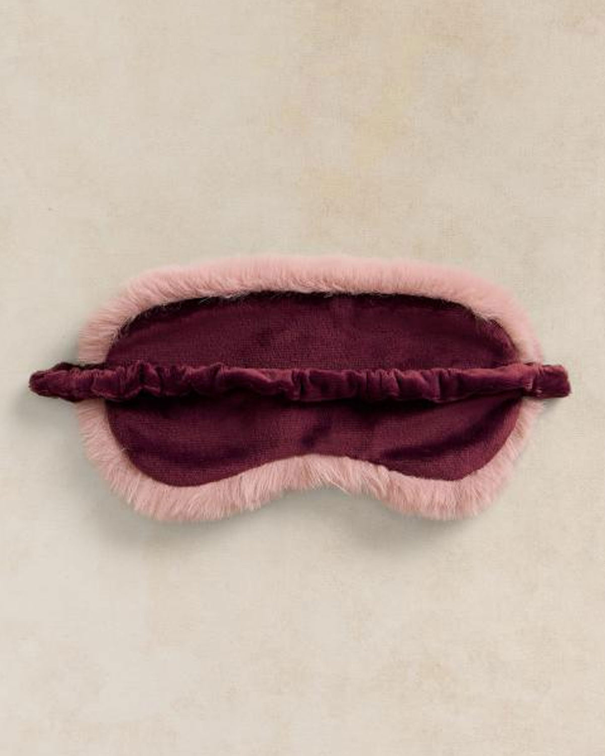 Faux Fur Eye Mask - Light Pink