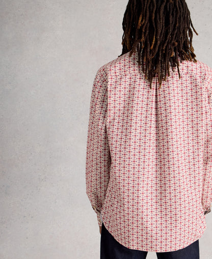 Finsbury Folk Geo Print Shirt - Red Print