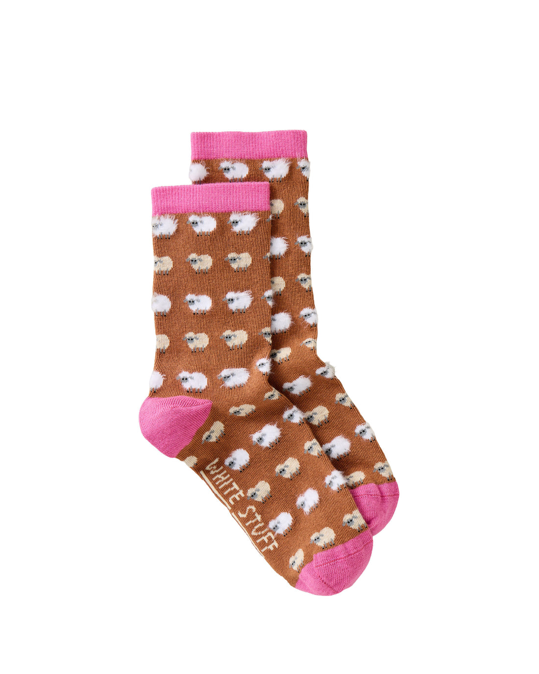 Fluffy Mini Sheep Ankle Sock - Dark Orange