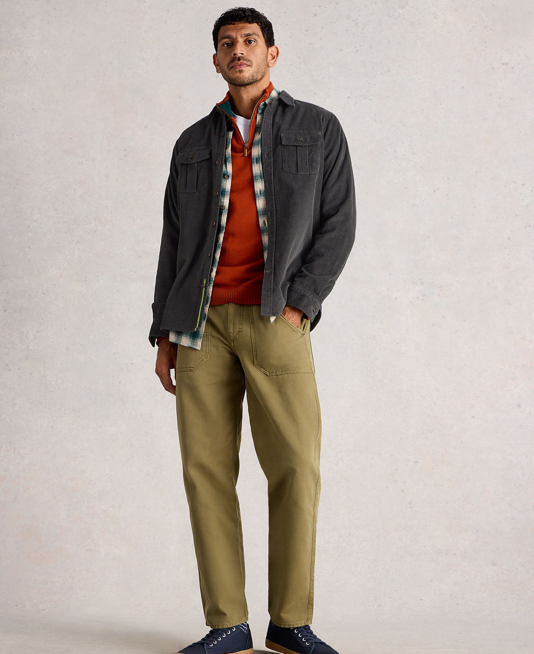 Griffin Cord Shirt - Dark Grey