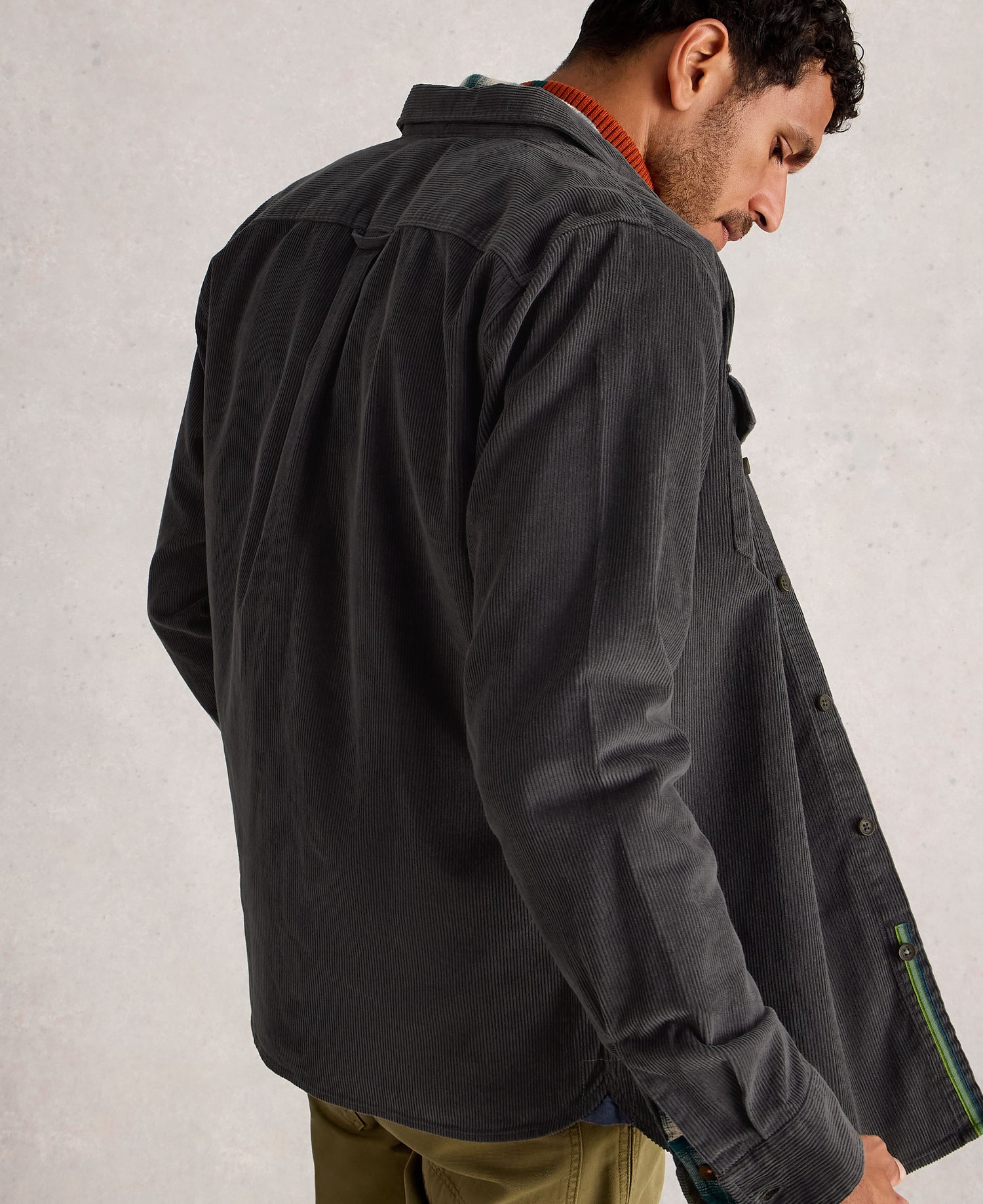 Griffin Cord Shirt - Dark Grey