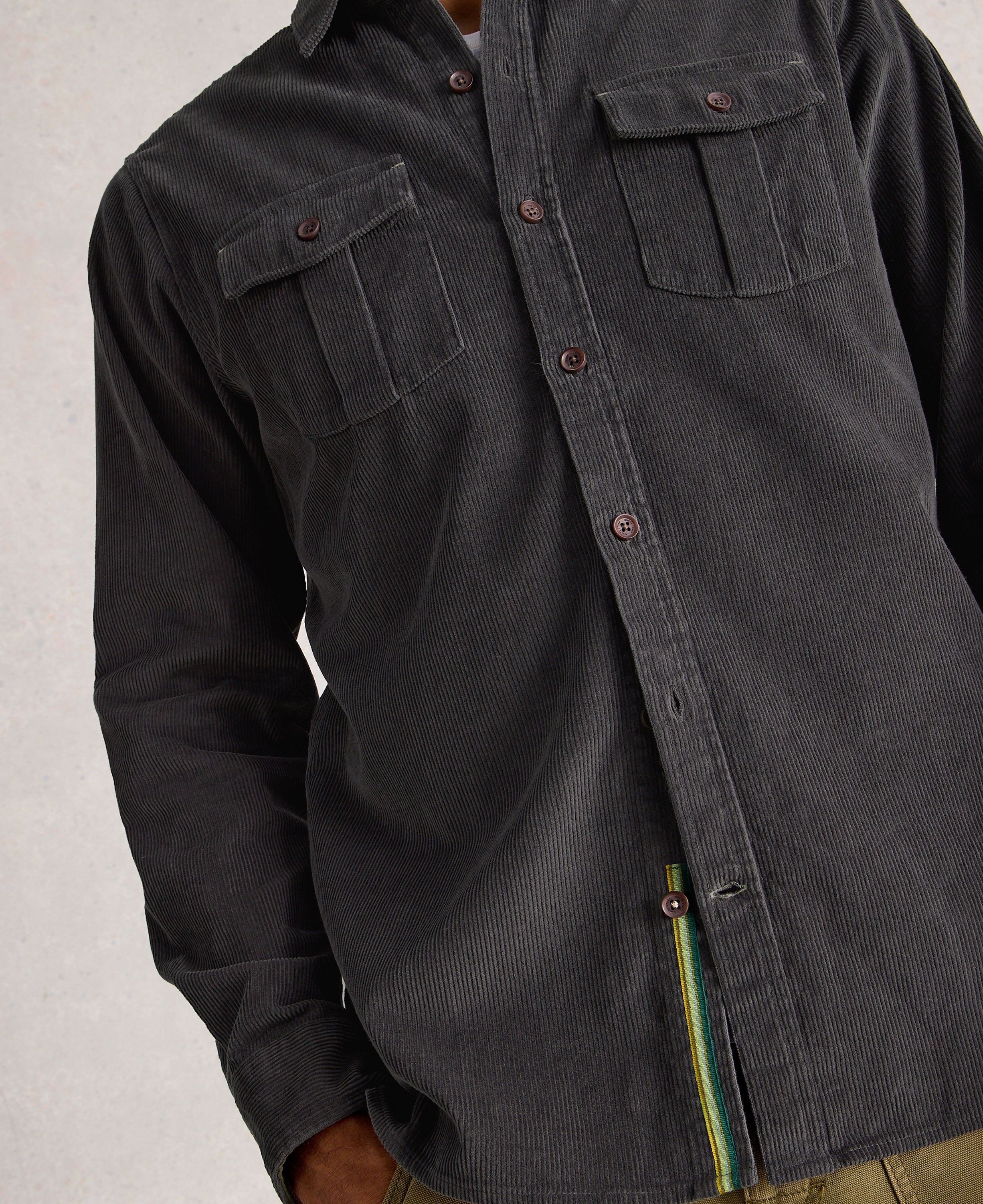 Griffin Cord Shirt - Dark Grey