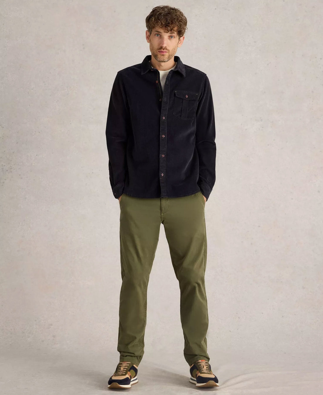 Griffin Cord Shirt - Dark Navy