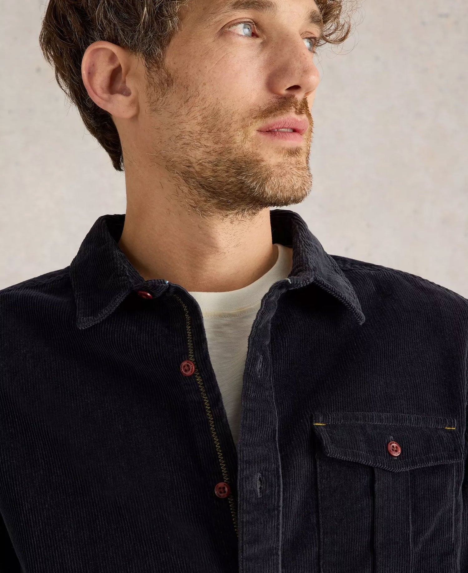 Griffin Cord Shirt - Dark Navy