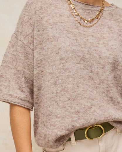 Kate Knitted Tee - Light Natural