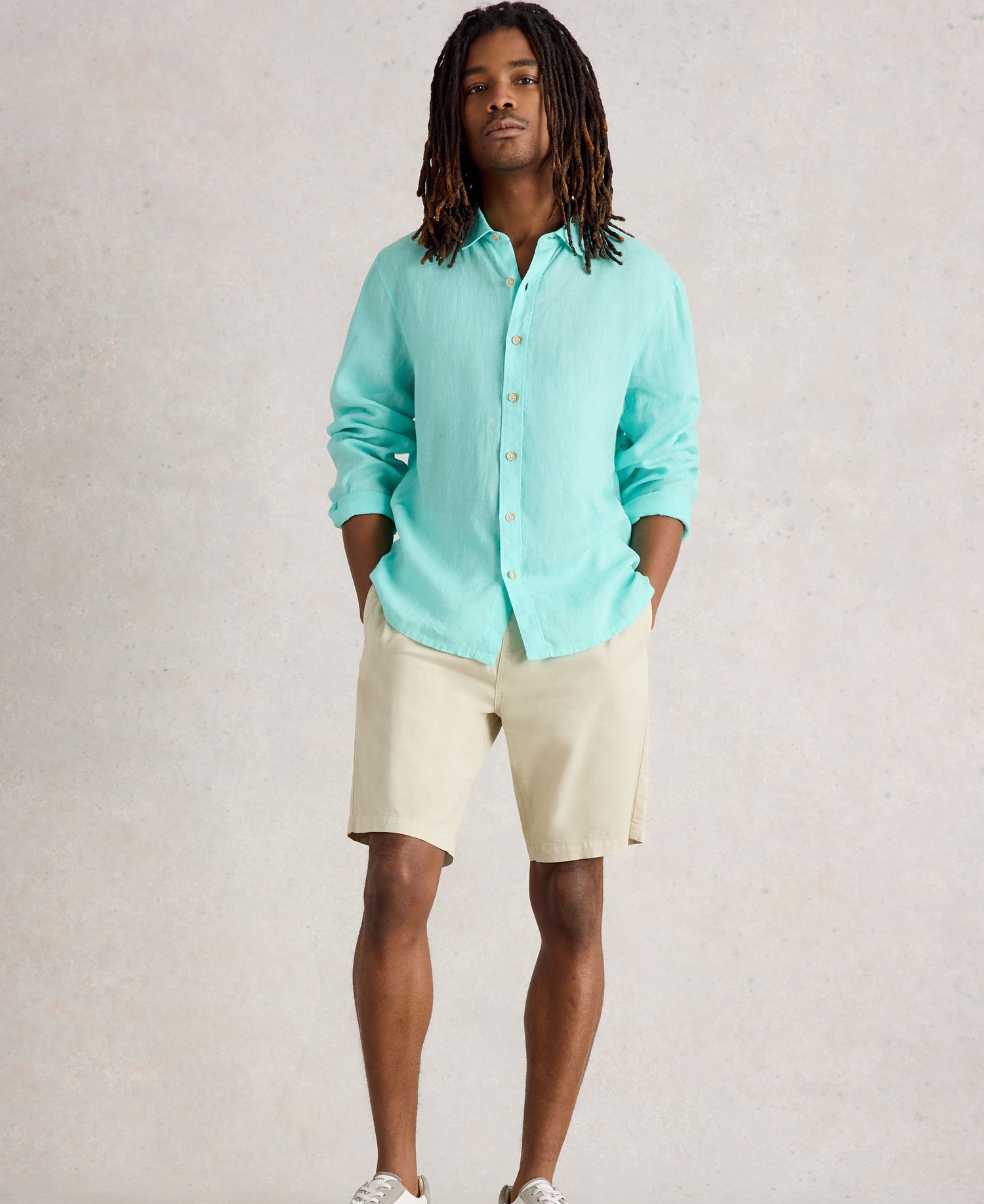 Keswick Linen Shirt - Bright Blue