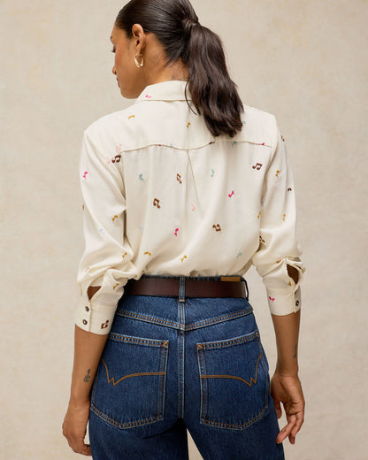 Libby Shirt - Ivory Multi