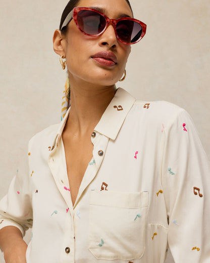 Libby Shirt - Ivory Multi