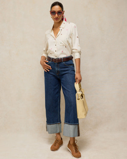 Libby Shirt - Ivory Multi
