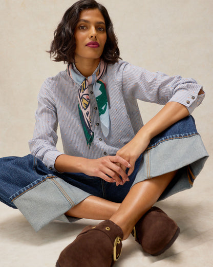 Libby Organic Cotton Shirt - Blue Multi