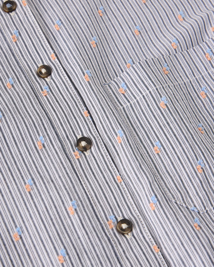 Libby Organic Cotton Shirt - Blue Multi