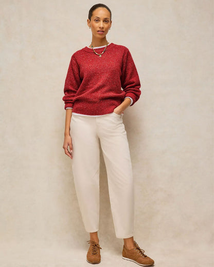 Lucie Crew Neck Jumper - Bright Red